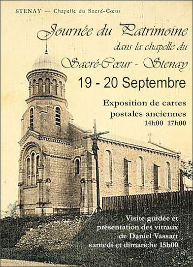 Journées du patrimoine les 19 et 20 septembre à la Chapelle du Sacré-Coeur